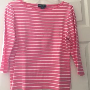 Ralph Lauren Pink striped long sleeve